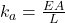 k_a = \frac{EA}{L}