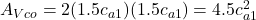 A_{Vco}=2(1.5c_{a1})(1.5c_{a1})=4.5c_{a1}^2