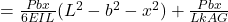 = \frac{Pbx}{6EIL}(L^2-b^2-x^2)+\frac{Pbx}{LkAG}