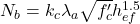 N_b=k_c\lambda_a\sqrt{f_c'}h_{ef}^{1.5}