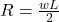 R = \frac{wL}{2}